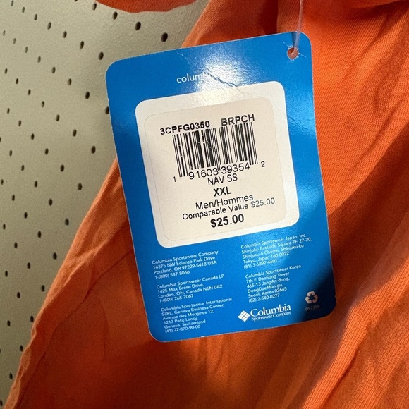 Columbia Men's Vibrant Orange Tee - Picture 3 of 5
